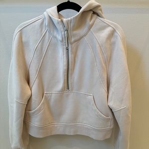 Lululemon Scuba Oversized Half Zip Hoodie XS/S Bone